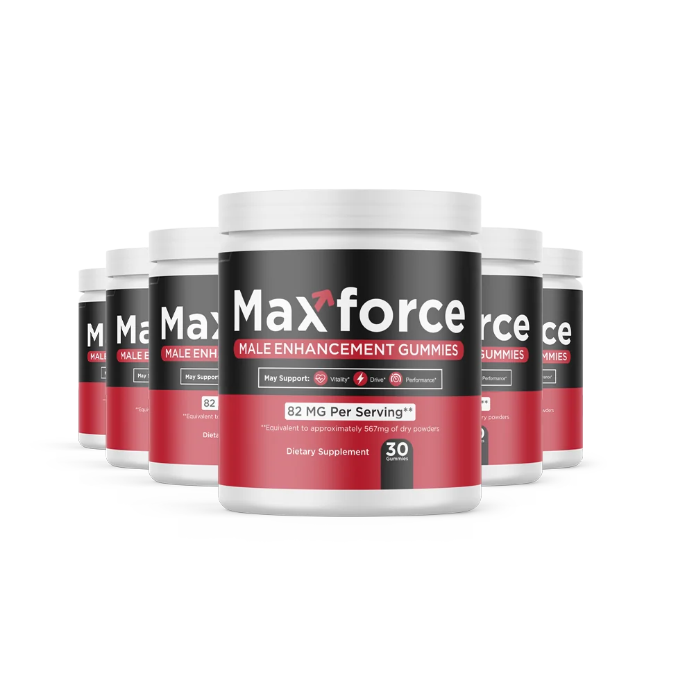 MaxForce six-jar male vitality gummies bundle