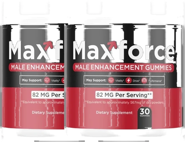 MaxForce 2-jar male vitality gummies package