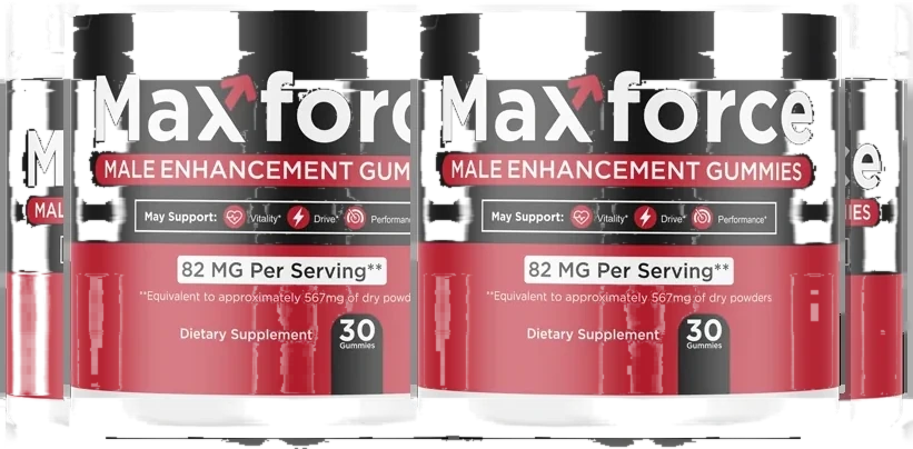 MaxForce 6-jar best-value male vitality gummies package